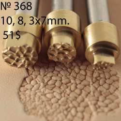 Tool for leather craft. Stamp 368kit. Size 10,8,3 x12 mm