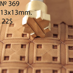 Tool for leather craft. Stamp 369. Size 13x13 mm