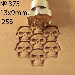 Tool for leather craft. Stamp 375. Size 13x9 mm