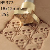 Tool for leather craft. Stamp 377. Size 18x12 mm