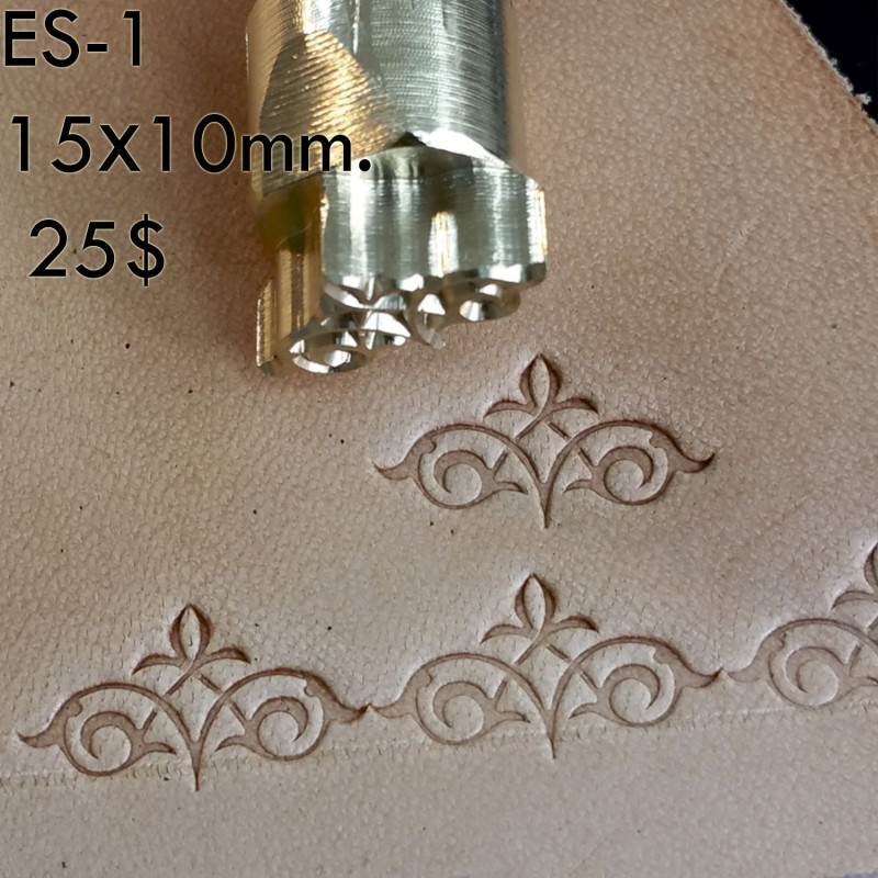 Tool for leather craft. Stamp ES1. East Series. Size 9x15 mm