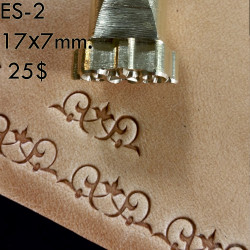 Tool for leather craft. Stamp ES2. East Series. Size 7x17 mm