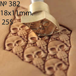 Tool for leather craft. Stamp 382. Size 18x11 mm