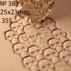 Tool for leather craft. Stamp 383. Size 25x23 mm