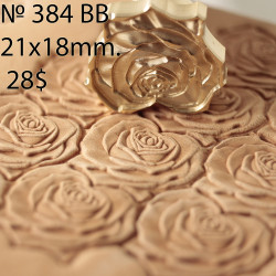 Tool for leather craft. Stamp 384BB. Size 21x18 mm