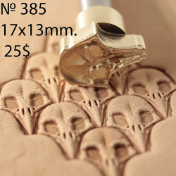 Tool for leather craft. Stamp 385. Size 17x13 mm