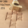 Tool for leather craft. Stamp 386. Size 16x7 mm