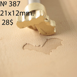 Tool for leather craft. Stamp 387. Size 21x12 mm