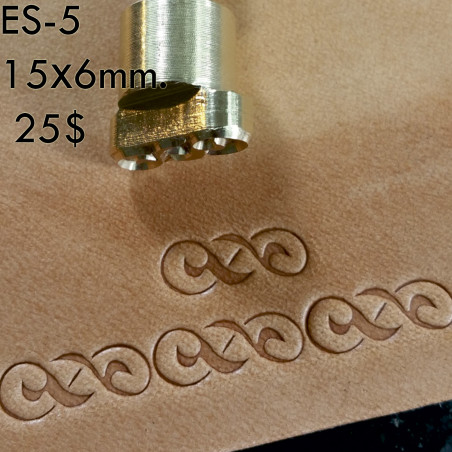 Tool for leather craft. Stamp ES5. East Series. Size 6x15 mm