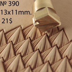 Tool for leather craft. Stamp 390. Size 13x11 mm