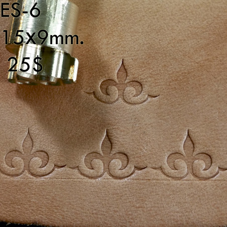 Tool for leather craft. Stamp ES6. East Series. Size 9x15 mm