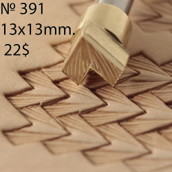 Tool for leather craft. Stamp 391. Size 13x13 mm