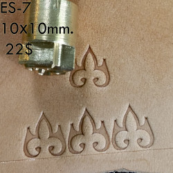 Tool for leather craft. Stamp ES7. East Series. Size 10x10 mm