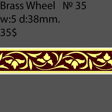 Book Binding Brass Wheel BW35 w-5mm, d-38mm