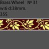 Book Binding Brass Wheel BW31 w-6mm, d-38mm