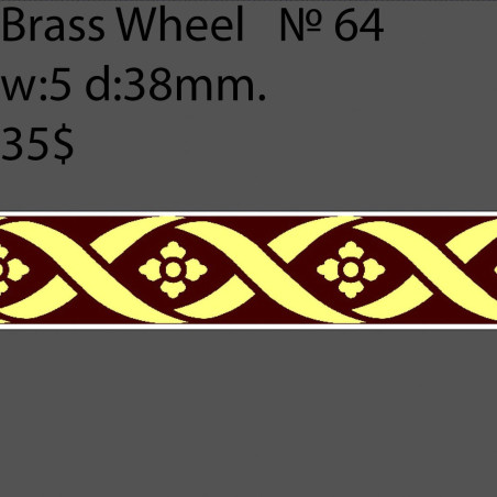 Book Binding Brass Wheel BW64 w-5mm, d-38mm