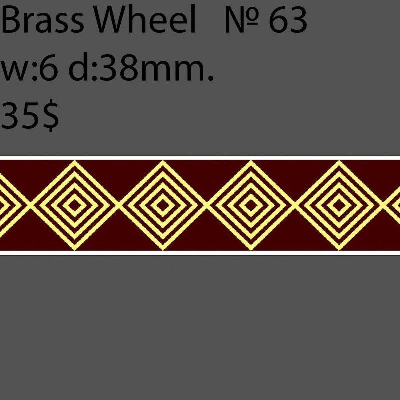 Book Binding Brass Wheel BW63 w-6mm, d-38mm