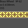 Book Binding Brass Wheel BW62 w-5mm, d-38mm