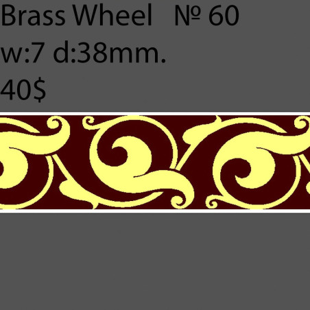 Book Binding Brass Wheel BW60 w-7mm, d-38mm