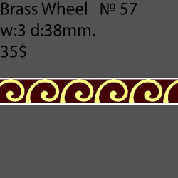 Book Binding Brass Wheel BW57 w-3mm, d-38mm