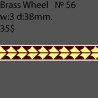 Book Binding Brass Wheel BW56 w-3mm, d-38mm