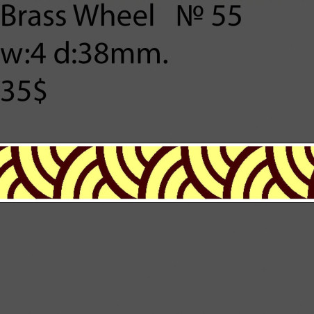 Book Binding Brass Wheel BW55 w-4mm, d-38mm
