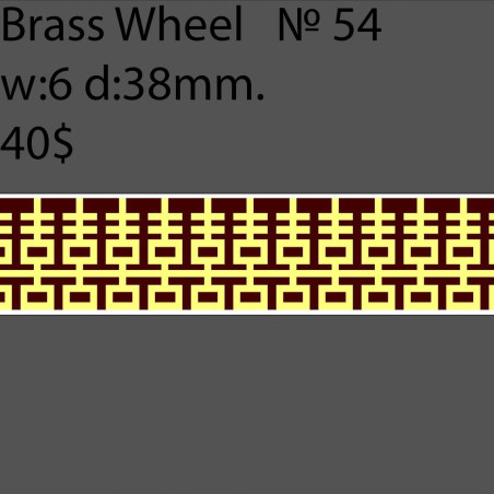 Book Binding Brass Wheel BW54 w-6mm, d-38mm