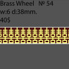 Book Binding Brass Wheel BW54 w-6mm, d-38mm