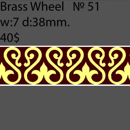 Book Binding Brass Wheel BW51 w-7mm, d-38mm
