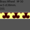 Book Binding Brass Wheel BW50 w-5mm, d-38mm
