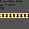 Book Binding Brass Wheel BW49 w-3mm, d-38mm