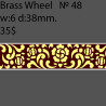 Book Binding Brass Wheel BW48 w-6mm, d-38mm