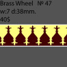 Book Binding Brass Wheel BW47 w-7mm, d-38mm