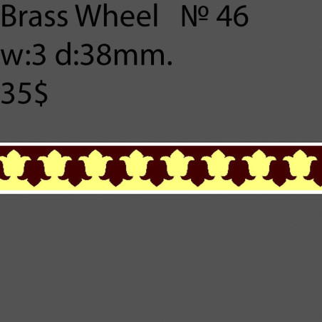 Book Binding Brass Wheel BW46 w-3mm, d-38mm