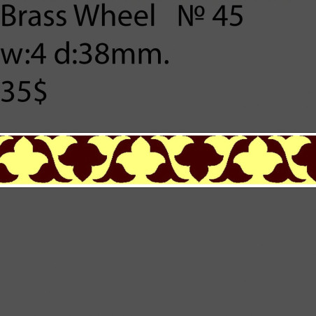Book Binding Brass Wheel BW45 w-4mm, d-38mm