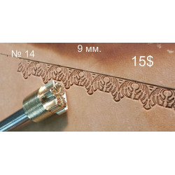 Tool for leather craft. Stamp 14. Size 9x9 mm