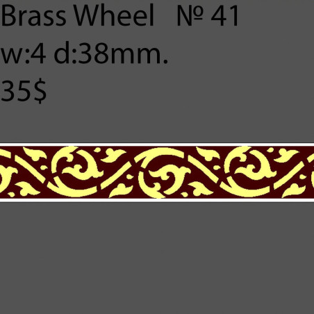 Book Binding Brass Wheel BW41 w-4mm, d-38mm