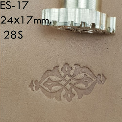 Tool for leather craft. Stamp ES17. East Series. Size 17x24 mm