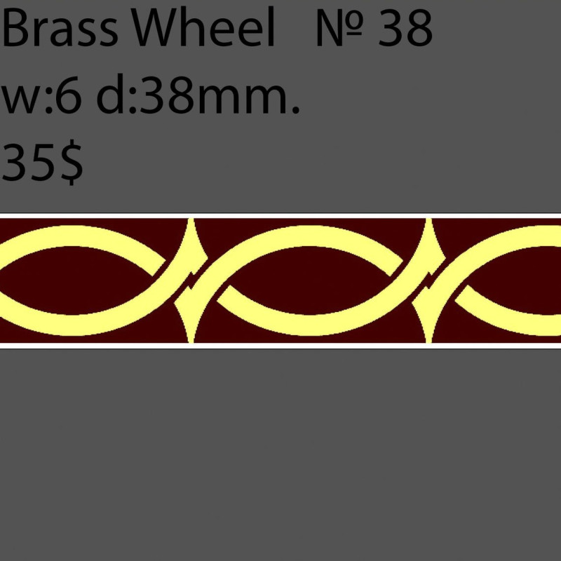Book Binding Brass Wheel BW38 w-6mm, d-38mm