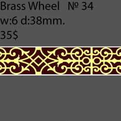 Book Binding Brass Wheel BW34 w-6mm, d-38mm