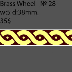 Book Binding Brass Wheel BW28 w-5mm, d-38mm