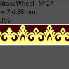 Book Binding Brass Wheel BW27 w-7mm, d-38mm