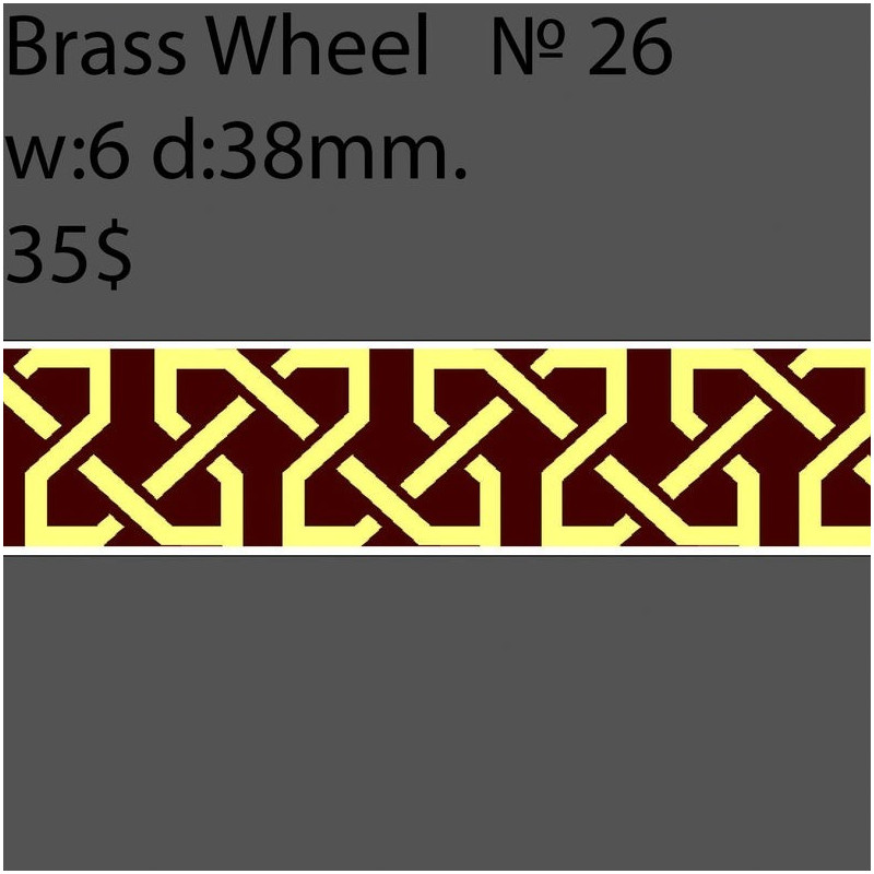 Book Binding Brass Wheel BW26 w-6mm, d-38mm