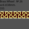 Book Binding Brass Wheel BW26 w-6mm, d-38mm