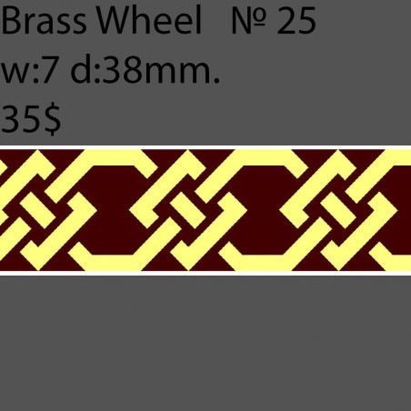 Book Binding Brass Wheel BW25 w-7mm, d-38mm