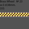Book Binding Brass Wheel BW23 w-3mm, d-38mm