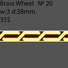 Book Binding Brass Wheel BW20 w-3mm, d-38mm