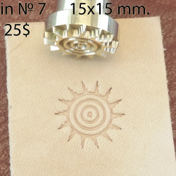 Tool for leather craft. Stamp IN7. Indian series. Size 15x15 mm