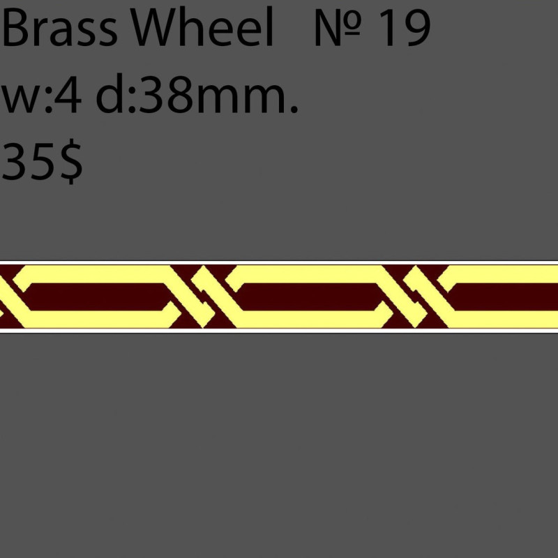 Book Binding Brass Wheel BW19 w-4mm, d-38mm