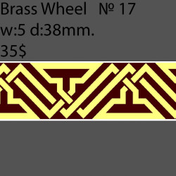 Book Binding Brass Wheel BW17 w-5mm, d-38mm